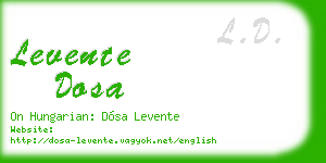levente dosa business card